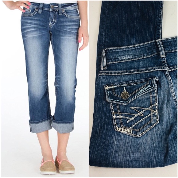 BKE Denim - BKE Culture Stretch Blue Cropped Jeans Size 26